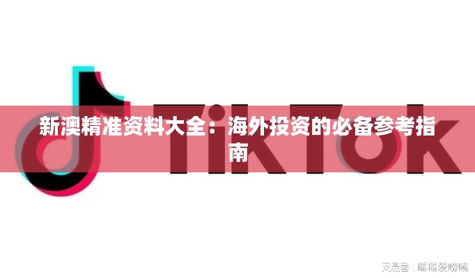 新澳精准资料大全:海外投资的必备参考指南