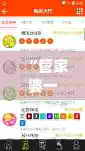 “管家婆一码中一肖2024第348期”:彩票选择的实用指南