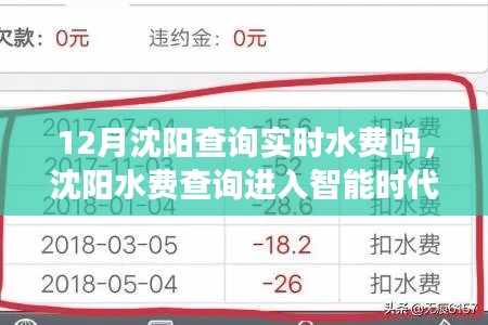 沈阳水费查询智能时代来临,实时水费触手可及!