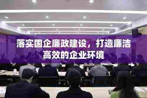 落实国企廉政建设,打造廉洁高效的企业环境