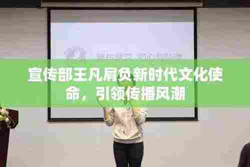 宣传部王凡肩负新时代文化使命，引领传播风潮