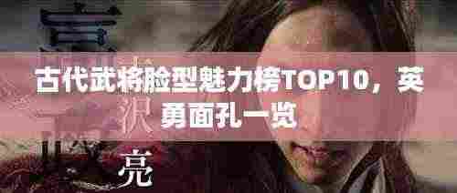 古代武将脸型魅力榜TOP10,英勇面孔一览