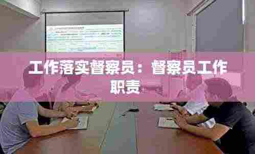 工作落实督察员:督察员工作职责