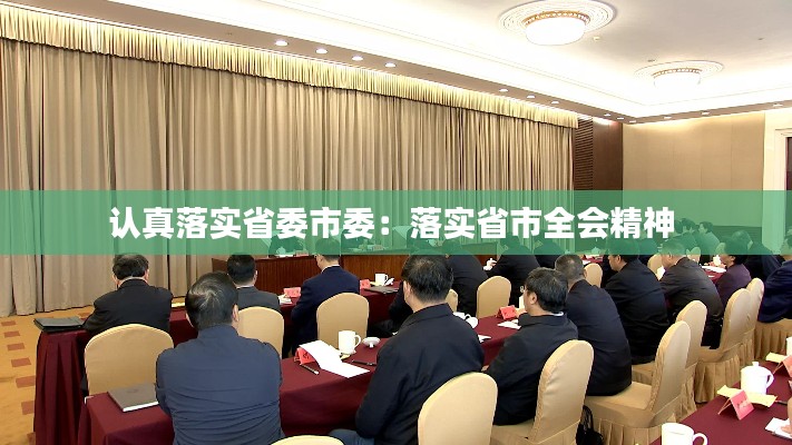 认真落实省委市委:落实省市全会精神