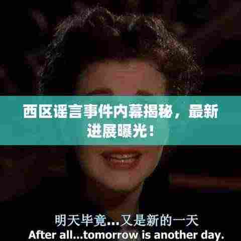 西区谣言事件内幕揭秘,最新进展曝光!