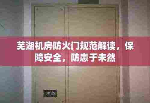 芜湖机房防火门规范解读，保障安全，防患于未然