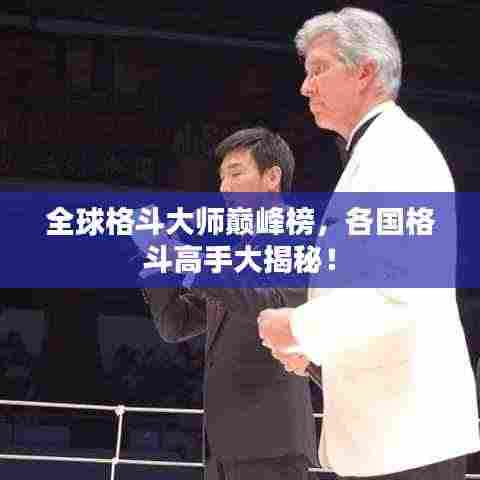 全球格斗大师巅峰榜,各国格斗高手大揭秘!